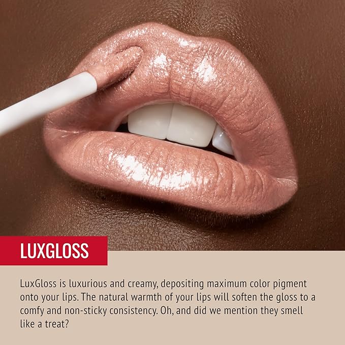 Runway Rogue LuxGloss Kit with Moisturizing Lip Gloss Tube, Photo Filter and Lip Liner Pencil, Nude Awakening