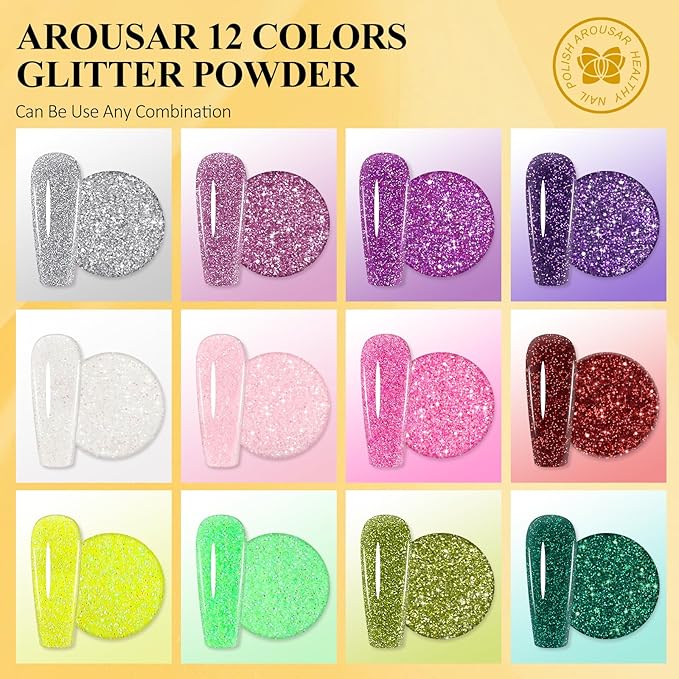 Solid Builder Nail Gel Kit, 4 Colors Non Stick Nail Extension Gel Set, Clear White Pink Apricot Nail Gel with Powder and Decorations Manicure Tools DIY at Home for Professional Salon