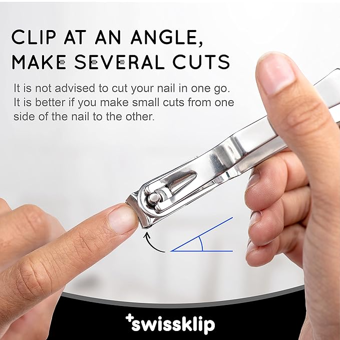 Swissklip Heavy Duty Toenail Clippers for Seniors Thick Toenails I Professional Nail Clippers for Ingrown Toenail I nail clippers for men I well suited as finger nail clippers adult