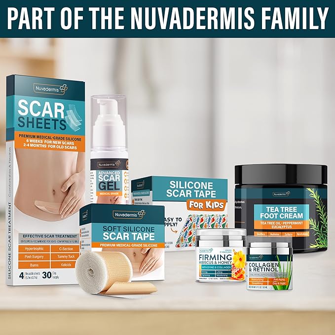 NUVADERMIS Silicone Scar Tape for Kids - Scar Tape for Surgical Scars - 120" x 1.5" Roll - Reusable Medical Grade Silicone Scar Tape for Children - 1 Pack - Dinosaurs