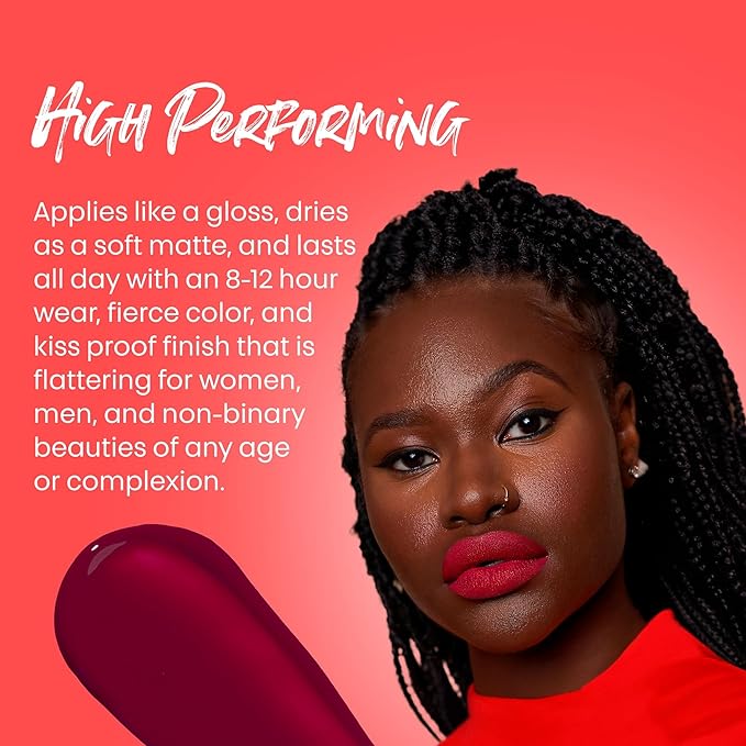 The Lip Bar - Nonstop Liquid Matte Lipstick 2-Pack, Naturalista (Soft Brown) + Rich Auntie (Deep Berry) - High Pigment - One Swipe - Long Lasting - Jojoba Oil & Vitamin E - Vegan - Make Up -.24 fl oz
