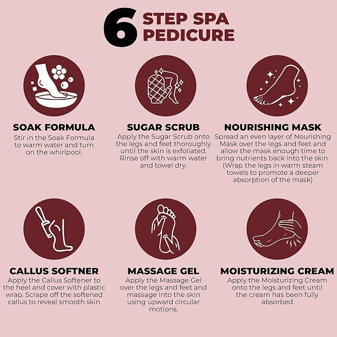 CosmoSpa Deluxe Six-Step Pedicure Set - 3 Pack, Premium Foot Care Kit for Ultimate Spa Experience at Home, Perfect for Relaxation and Rejuvenation (Green Tea & Honey)