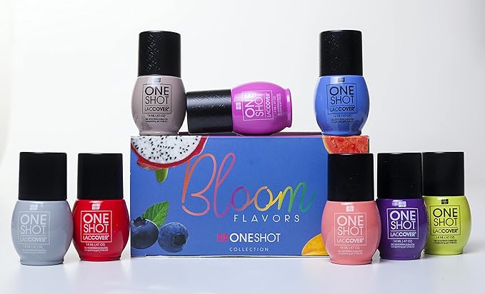 NAIL POLISH GEL SET BLOOM COLLECTION, 8 COLORS, 1/2 Fl Oz each one, by NAIL FACTORY