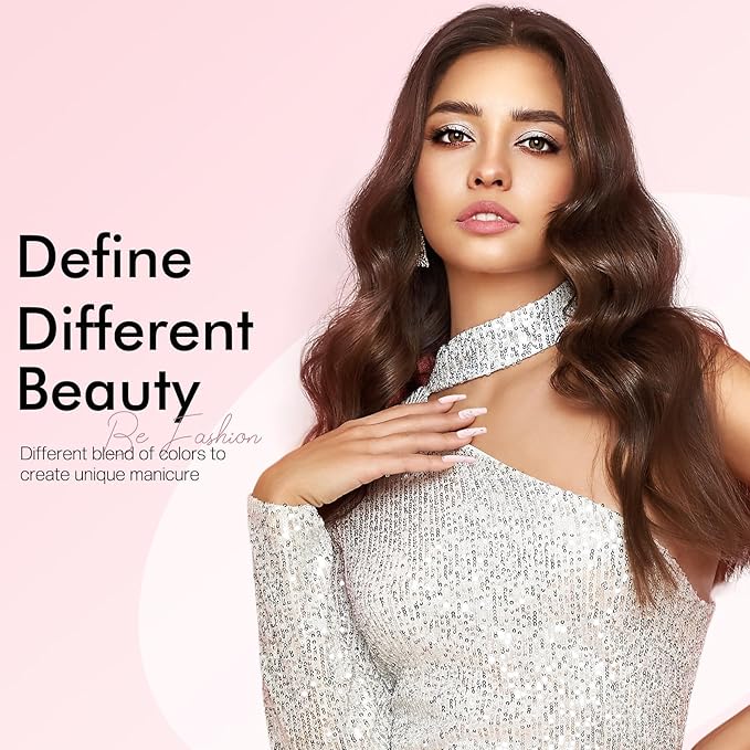 Morovan Gel Nail Polish Kit: 28 Colors With UV/LED Light, Macaron Nude Pink Polish, Nail Art Decorations, Manicure Tools, DIY Salon Home Gifts Tape