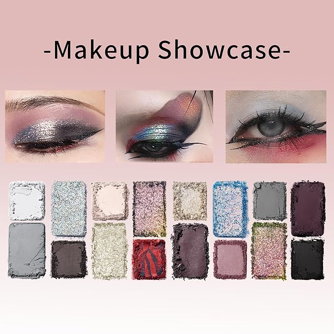 16-Color Natural Star Eye Shadow Palette Highly Pigmented, Long-Lasting, Blendable Makeup Palette Gift for Woman 09#Floating Life