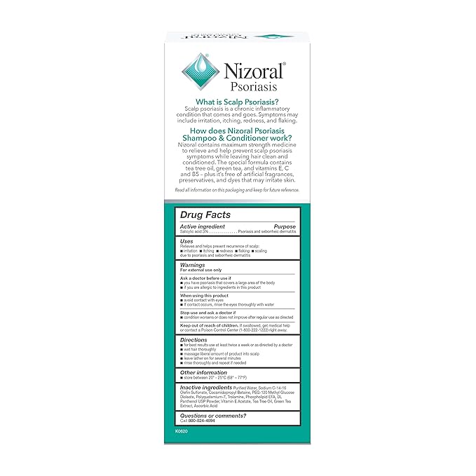 Nizoral Psoriasis Shampoo & Conditioner - Effective Scalp Psoriasis Treatment, 11 Ounce