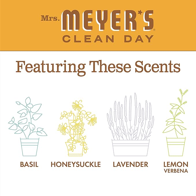 Mrs. Meyers Clean Day Liquid Hand Soap Orange Clove, 12.5 Ounce (Pack of 6)