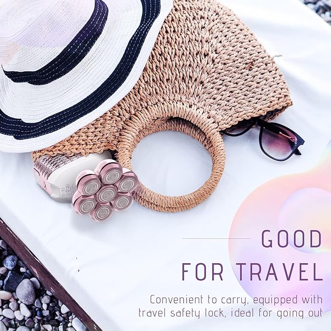 Electric Razors for Women, 5 in 1 Electric Shaver for Women, Cordless Painless Hair Remover for Legs Bikini Face Lips Hairs