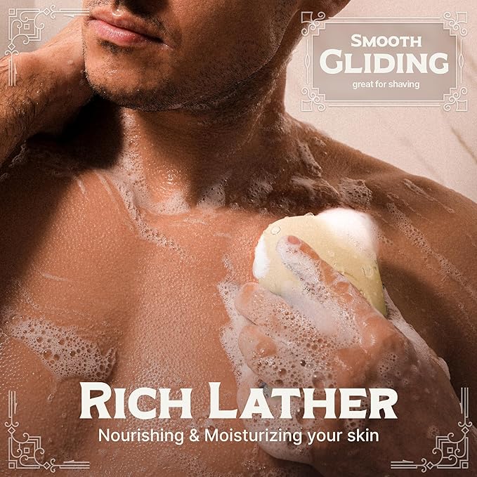 Body Wash Castile Soap Bar for Sensitive Skin – Long Lasting Natural Bar Soap for Men w/Olive Oil and Cocoa Butter - Vegan Gin & Juniper Scented by Carolina Castile, 5 oz Each