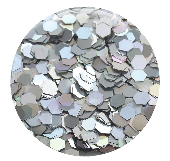 (6PK) - Holographic Gold & Silver Glitter Kit - Solvent Resistant & Great for Nail Art Polish, Gels, Acrylics Supplies - Quality Glitter Made in the USA! - (60 Grams)