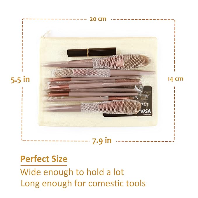 Koolmox Makeup Bags Bulk 30 Pack, Canvas Pouch with Zipper of 10 Colors, 8x5'' Blank Cotton Bags for Embroidery, Tie Dye, Marker, Circuit Projects, Christmas Gifts, Travel Bags for Pen Pencil