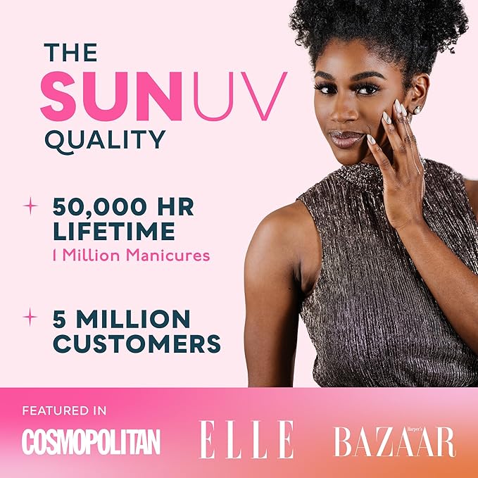 SUNUV Nail Dryer, UV Light for Gel Nail Polish Professional UV LED Lamp with 3 Timer Settings Art Tools Auto Sensor SUNone Blue