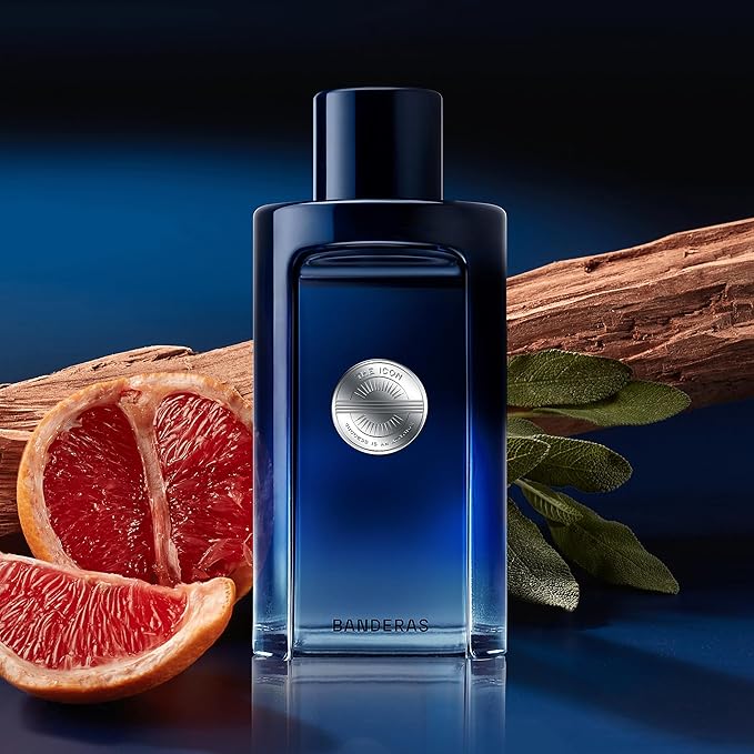 Banderas The Icon Eau De Toilette For Men - Long Lasting - Virile, Elegant, Trendy And Sexy Scent - Wood, Amber, And Sandalwood Notes - Ideal For Special Events - 3.4 Fl Oz