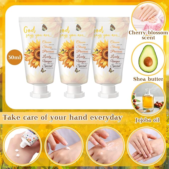 50 Pack Christian Hand Lotion Bulk Gifts for Women Mother Day Bible Mini Travel Hand Lotion Bulk for Stocking Stuffers Gifts Women Church Appreciation Teachers Coworkers(Rustic)
