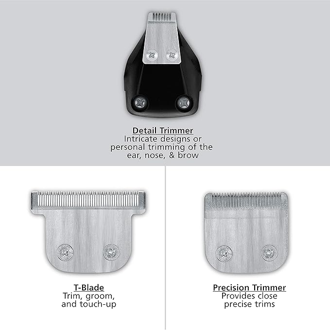 Wahl PowerPro Corded Detailer Trimmer Kit for Mens Grooming – for Beard, Mustache, Stubble, Ear, Nose, & Body Grooming – Model 9686