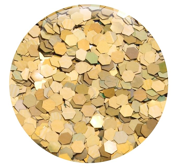 (6PK) - Holographic Gold & Silver Glitter Kit - Solvent Resistant & Great for Nail Art Polish, Gels, Acrylics Supplies - Quality Glitter Made in the USA! - (60 Grams)