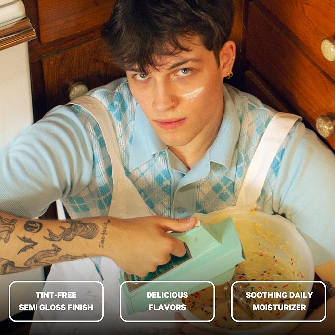 Space Camp Wellness Jumbo Lip Balm - Birthday Cake Organic Flavored Balm (2 Pack)