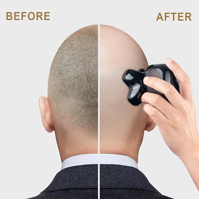 Upgrade Magnetic Head Shavers for Bald Men, Cordless & Comfort 5-in-1 Electric Razor - IPX7 Waterproof Wet/Dry Mens Grooming Kit - Easy Use Palm Shaver for a Smooth Bald Shave