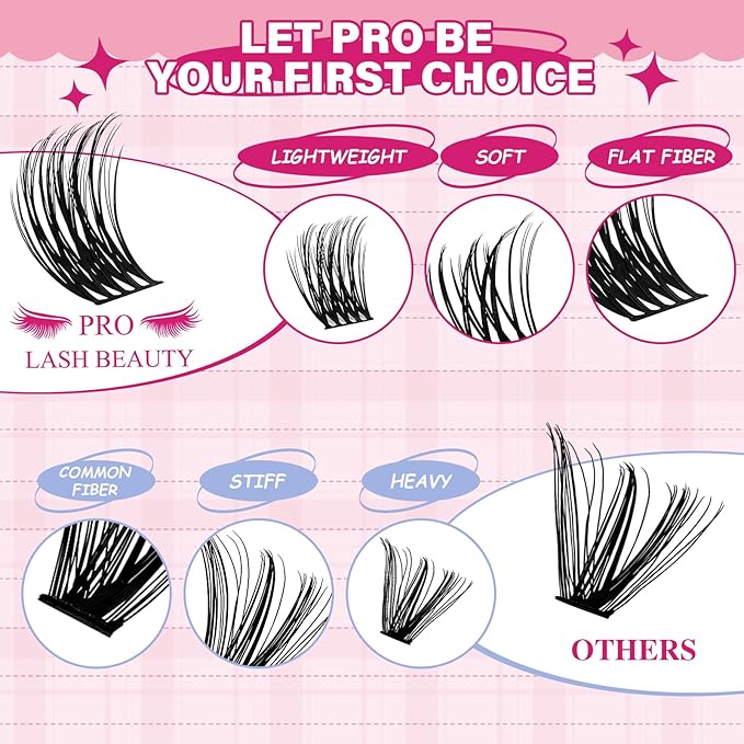 Lash Clusters 144 Pcs Individual Lashes Zero Touch Cluster Lashes DIY Lash Extension Eyelash Clusters Ultra Soft Wispy Lashes Super Thin Band Soft & Comfortable(Flutter-D-10-18 mix)