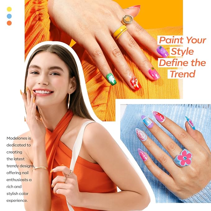modelones Jelly Gel Nail Polish, 6 Colors Summer Gel Polish Rainbow Neon Red Blue Green Pink Purple Nail Art Design Translucent Soak Off Manicure Salon DIY Girls Women Gift