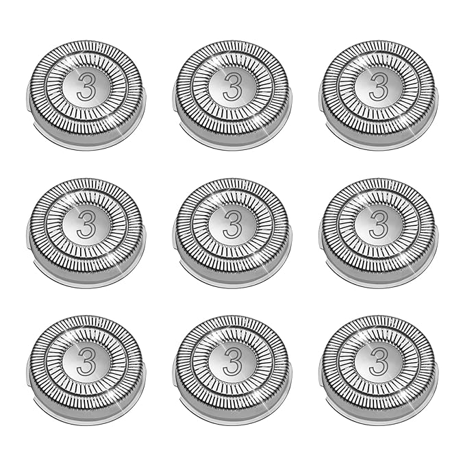 9 Pack SH30 Replacement Head Compatible with Philips Norelco Series 3000,2000,1000 and S738， Upgraded SH30 Compatibility Double blades for norelco 1000 replacement heads