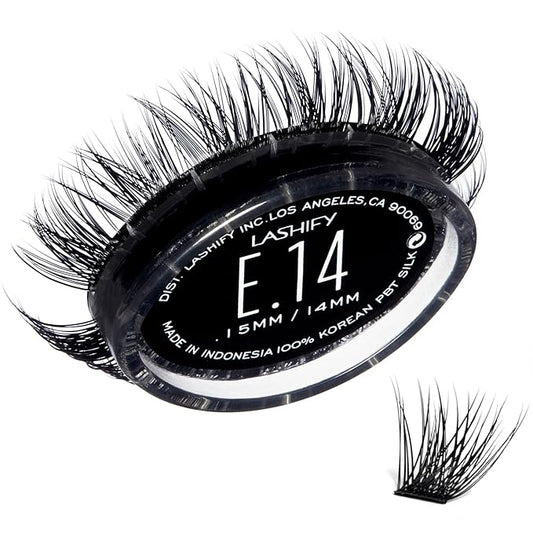 Lashify Extreme 14mm Gossamer DIY Eyelash Extensions Refill, Black, Easy False Lashes To Add Tremendous Volume