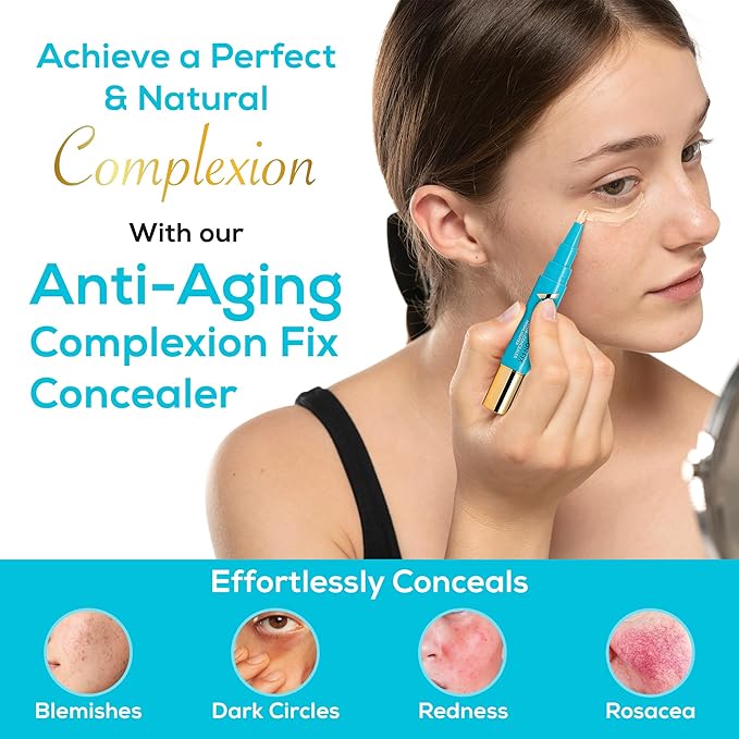 Veil Cosmetics - Complexion Fix Concealer - Liquid Concealer for Under Eye + Dark Circles - Highlight, Contour, Correct - Anti-Aging - Vegan Makeup Pen - Hydrating Lightweight (3P Medium Pink)