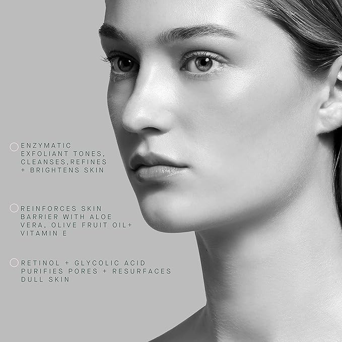 ARCONA Golden Grain Gommage - Retinol, Glycolic Acid, Aloe Vera, Olive Fruit Oil + Vitamin E, Cleanses, Exfoliates, Tones + Brightens 3.4 oz. Made In The USA