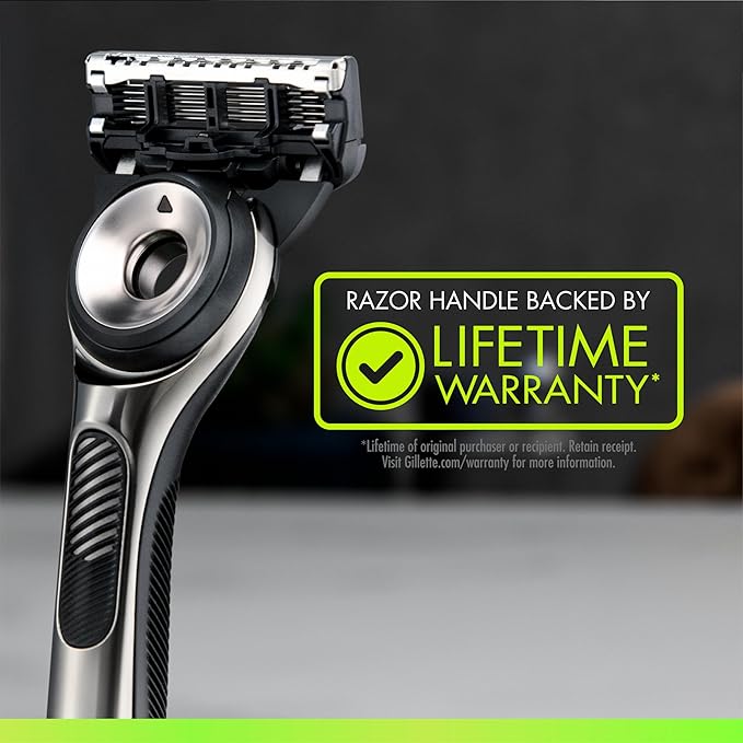 GilletteLabs with Exfoliating Bar by Gillette Razor for Men - 1 Handle, 4 Razor Blade Refills, Holiday Gifts for Men, Includes Premium Magnetic Stand