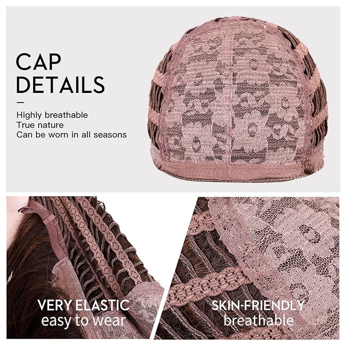 BERON Blue Wigs Long Wavy Wig for Women Natural Curly Dark Blue Heat Resistant Synthetic Hair Wigs for Cosplay Party Daily or Used