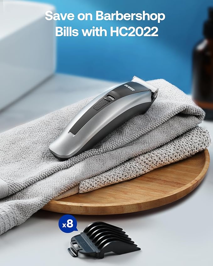 GLAKER Hair Clippers for Men - Cordless 2 in 1 Versatile Hair Trimmer with ABS Guards, 2 Detachable Blades & Turbo Motor, Professional Haircutting Kits for Blending & Fade Cuts