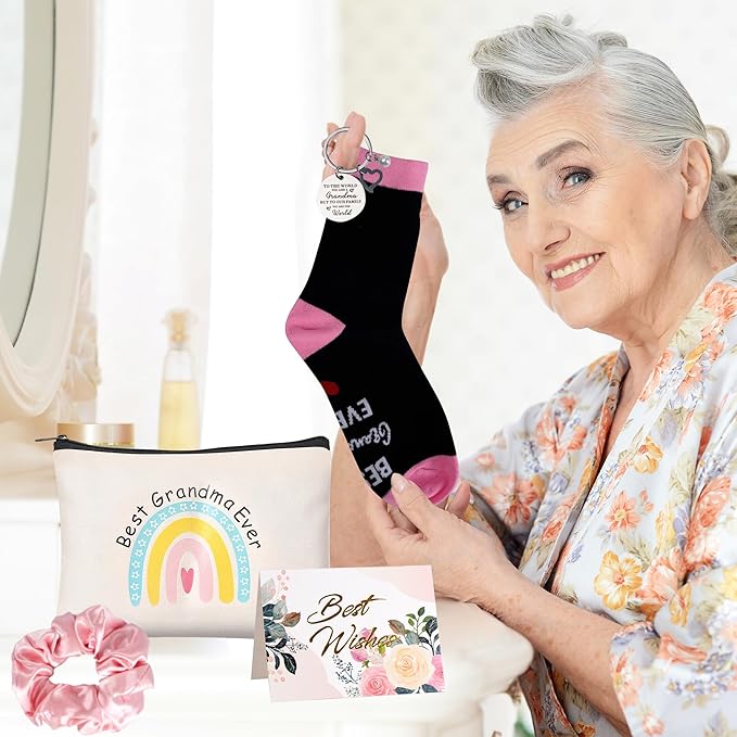 12 Pieces Grandma Gifts Box, Birthday Gifts for Grandma from Granddaughter Grandson,Nana Gifts Basket Grandma Birthday Gifts for Gigi Grandmother