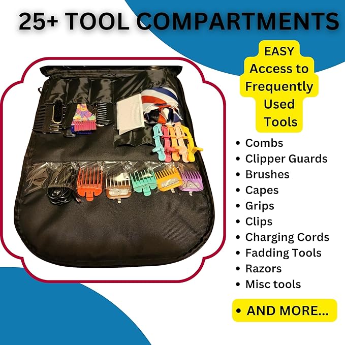 45L Barber Backpack For Clippers & Supplies | Extra Large, Durable, Water-Resistant Barber Bag With Comfortable Straps