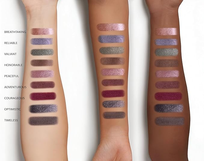 Mirabella True to You Metallic Eye Makeup Palette - 18 Colors of Talc Free Eyeshadow Primer Included & Highly Pigmented Eyeshadow Palette Kit w/Matte & Shimmer Shades - Buff