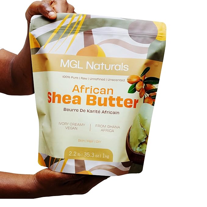 African Shea Butter Ivory 2.2 lb 100% Pure, Raw and Unrefined. Nourish and moisturize. Use alone or DIY recipes. From Ghana, Africa. (35.3oz | 2.2 lb | 1kg)