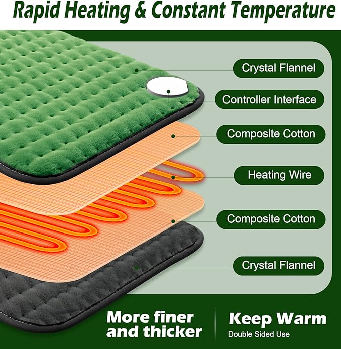 Heating pad for Back Pain Relief, Heating Pads for Neck, Shoulder, Fathers Mothers Day Gifts for Women, Men, Dad, Mom, Auto-Off,Machine Washable, Moist Dry Heat Options, Extra Large 12"x24"