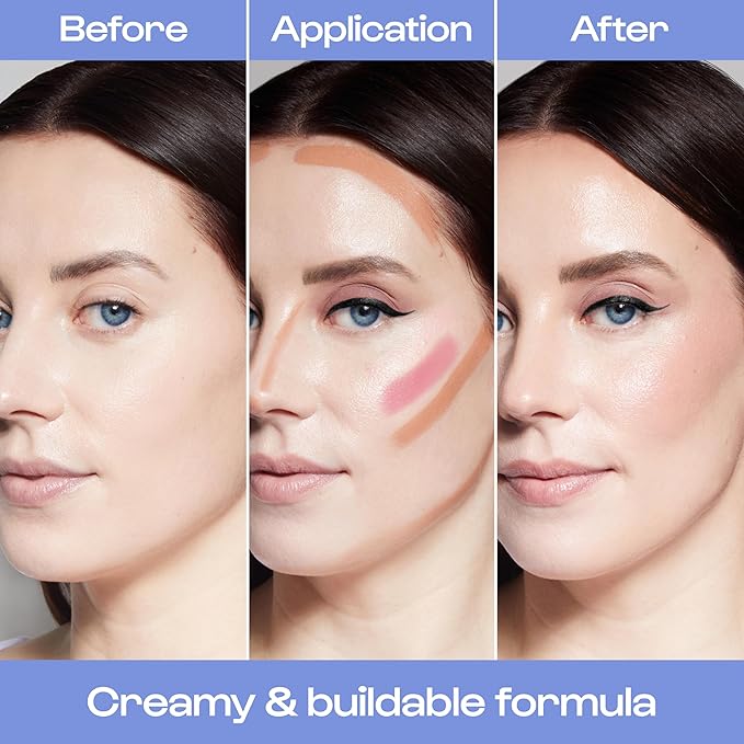 Alleyoop Stack The Odds - Stackable Makeup Palette - Cream Blush, Contour, Bronzer & Highlighter Blendable Cream Make up Palette - Natural, Glowy Finish - Compact Stack Makeup for Travel, Sassy Pants