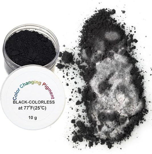 Temperature Activated Thermochromic Color Changing Pigment Black Changing to COLORLESS at 77F/25C Perfect for Color Changing Slime Secret Message Reveals
