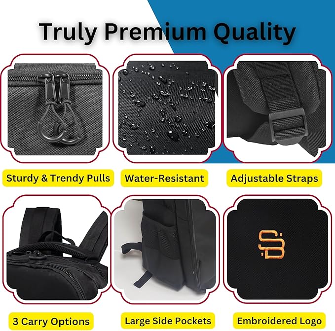 45L Barber Backpack For Clippers & Supplies | Extra Large, Durable, Water-Resistant Barber Bag With Comfortable Straps