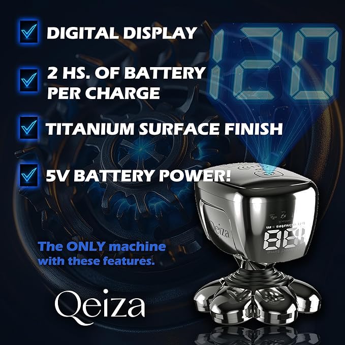 Head Shaver for Bald Men 7D – Smooth Electric Razor, Waterproof, Ergonomic Grip, Fast Charging, 120-Min Battery, Grooming Kit with Beard & Nose Trimmer for Face & Skull