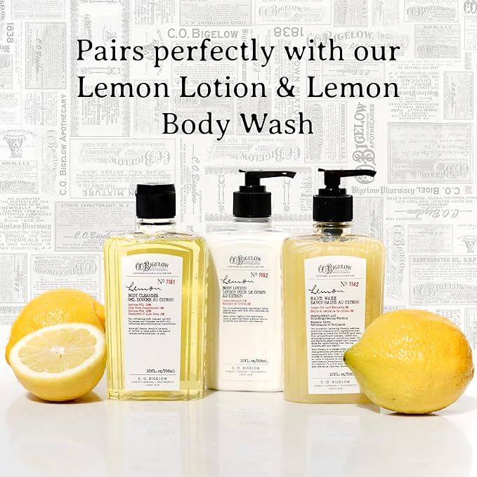 C.O. Bigelow Lemon Hand Wash - No. 1142, Moisturizing Liquid Hand Soap with Lemon Extract & Vitamin C, Cruelty Free & Gentle for All Skin Types, 10fl oz.