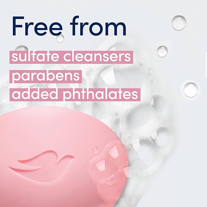 Dove Beauty Bar Soap Pink Rosa 6 Count for Soft, Smooth Skin, Cleans & Moisturizes 3.75 oz