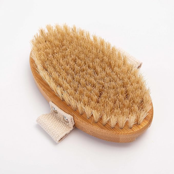 Dry Brushing Body Brush Set - Get Rid of Dry Skin and Achieve Healthy, Beautiful Skin Naturally - Massaging Body Brush & Long Handle Back Brush+Face Brush-Bundle