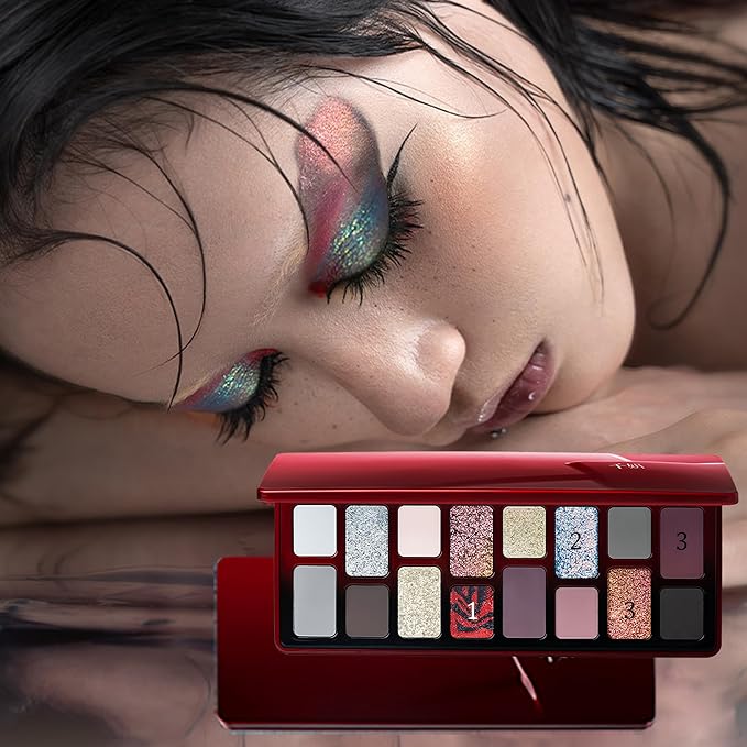 16-Color Natural Star Eye Shadow Palette Highly Pigmented, Long-Lasting, Blendable Makeup Palette Gift for Woman 09#Floating Life