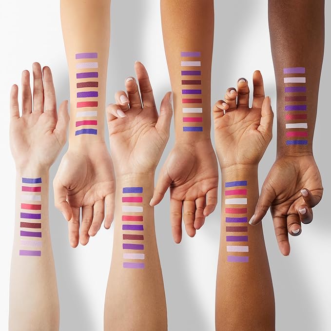 docolor Eyeshadow Palette 9 Colors Gemstone Shadow Palette Highly Pigmented Mattes Shimmers Naked Smokey Glitter Cream Colorful Powder Blendable Long Lasting Waterproof Makeup Palette-Purple