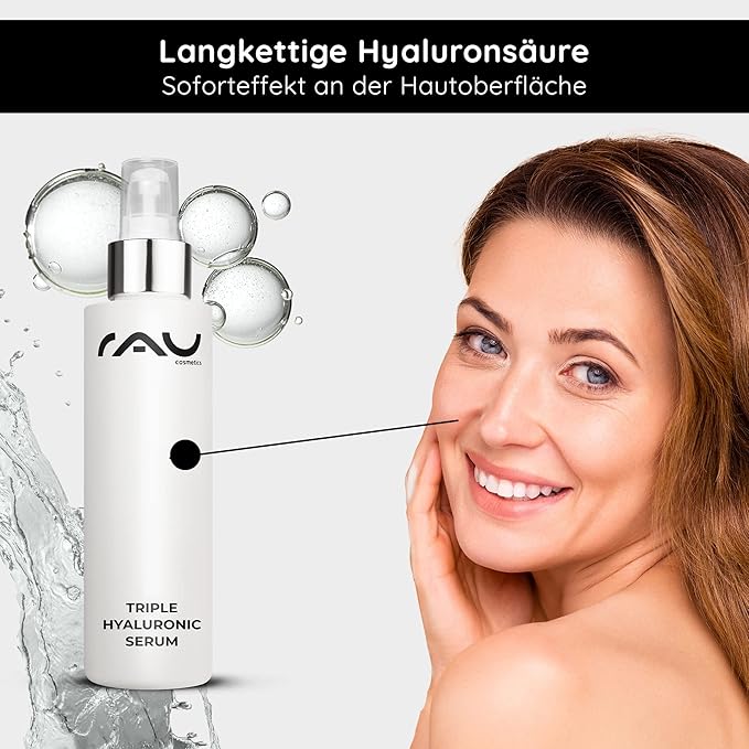 RAU Triple Hyaluronic Serum Concentrate (1.01 oz) - Anti-wrinkle serum with 3 different kinds of hyaluronic acid