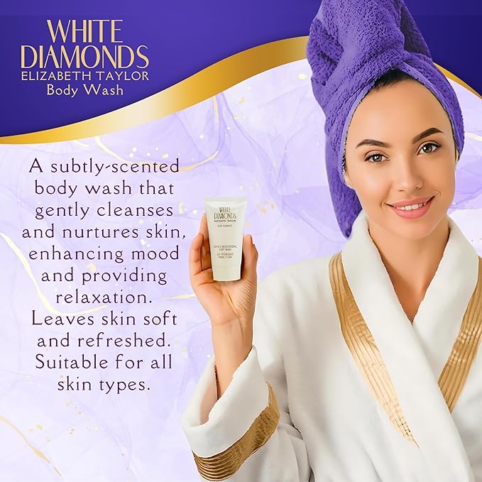 Elizabeth Taylor White Diamonds Perfume for Women EDT 4 Piece Gift Set 1.7 Ounce