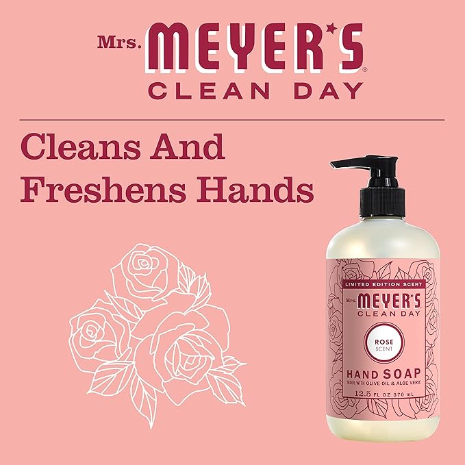 MRS. MEYER'S CLEAN DAY Liquid Hand Soap Rose (12.5 Fl Oz (Pack of 3))