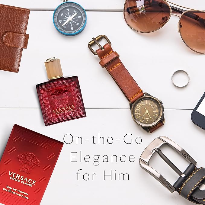 Versace Eros Flame Perfume for Men Mini EDP Splash 0.17 Ounce