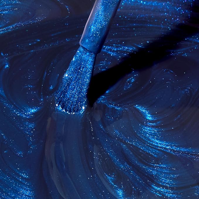 Dazzle Dry Nail Lacquer (Step 3) - Fashion Week - A midnight blue with a purple shift. Semi-sheer shimmer. (0.5 fl oz)